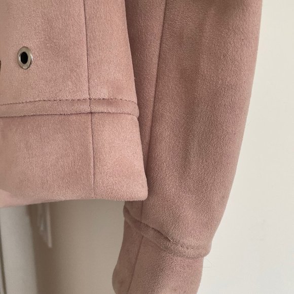 Zara pink suede bomber jacket, size S (US 4) - Picture 8 of 14